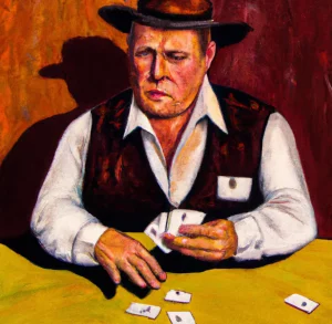 Australian playing Pontoon Blackjack