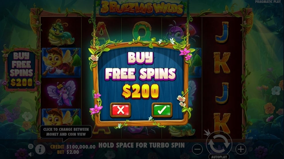 3 Buzzing Wilds Free Spins