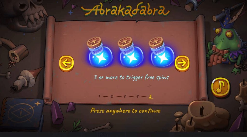 Abrakadabra start up screen