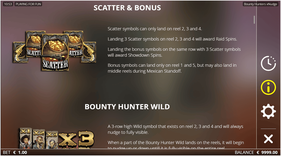 Bounty Hunters Scatters and Wild Symbols