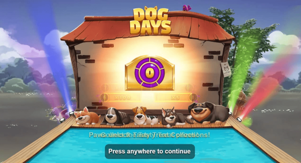 Dog Days Start Up Screen