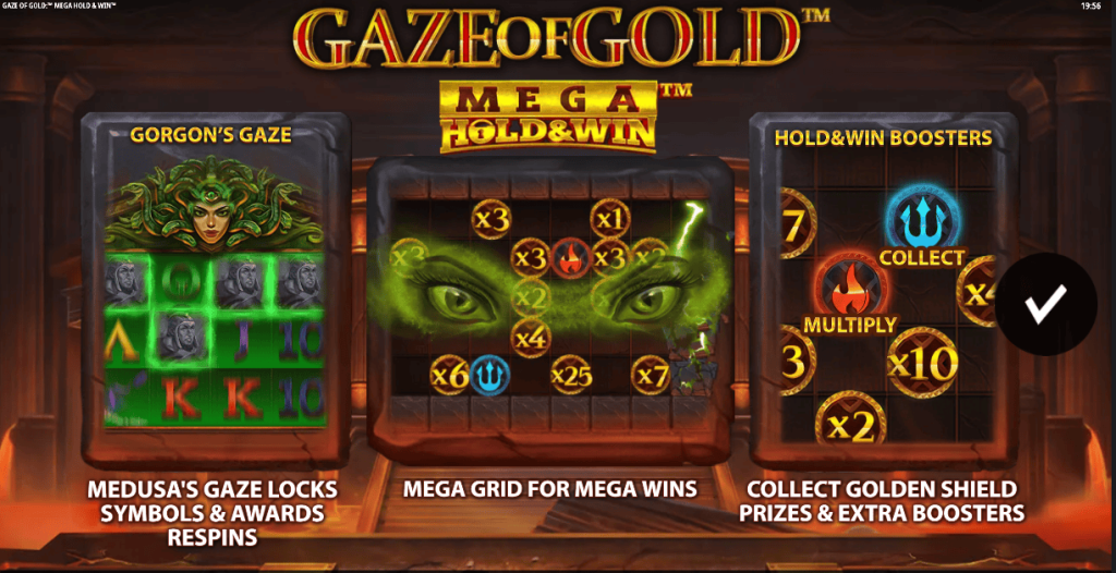 Gaze of Gold Mega Hold & Win Symbols & Features