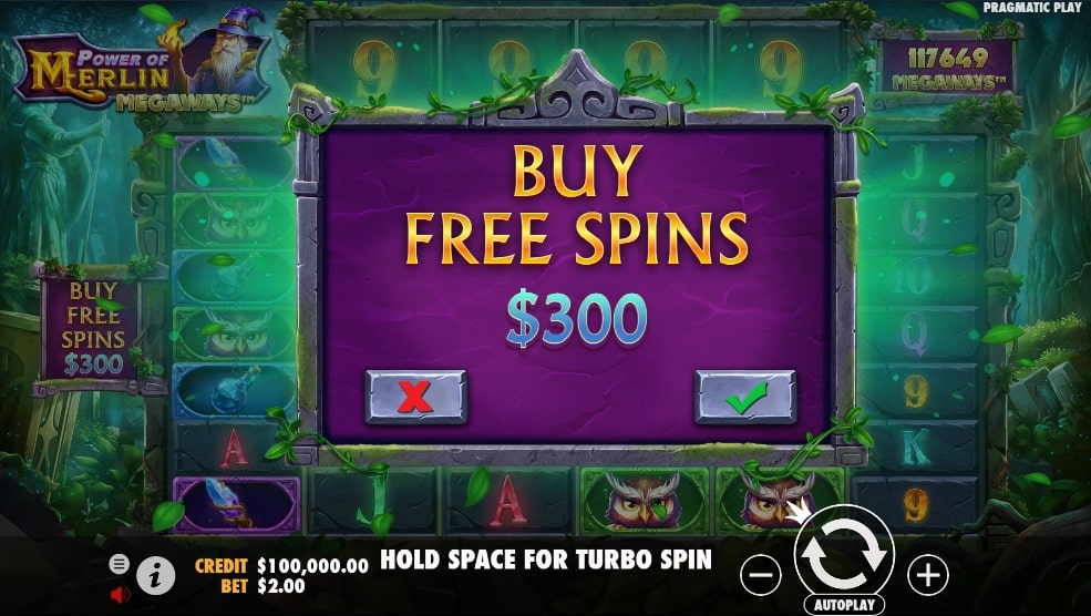 Power or Merlin Megaways Free Spins