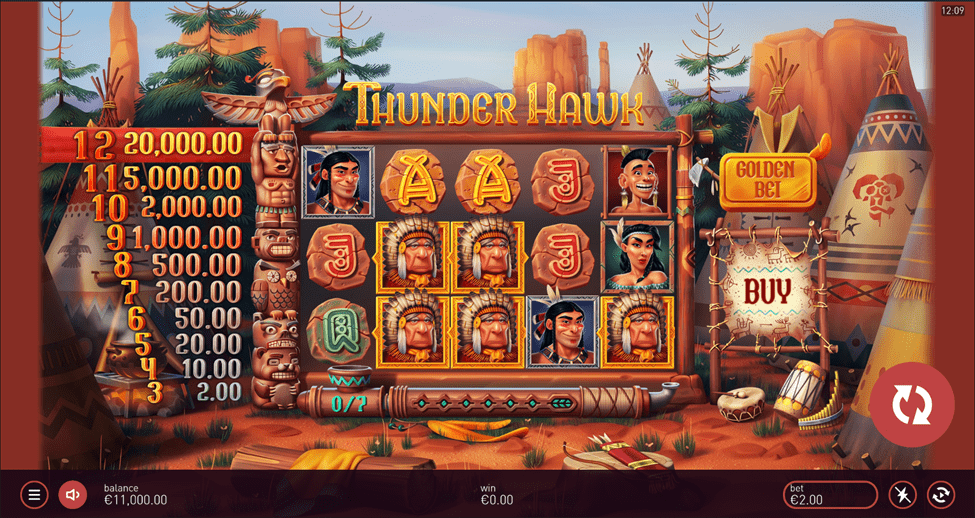 Thunder Hawk Slot Basic Grid Layout