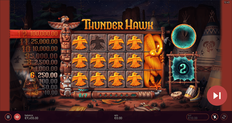 Thunder Hawk Super Free Spins Feature