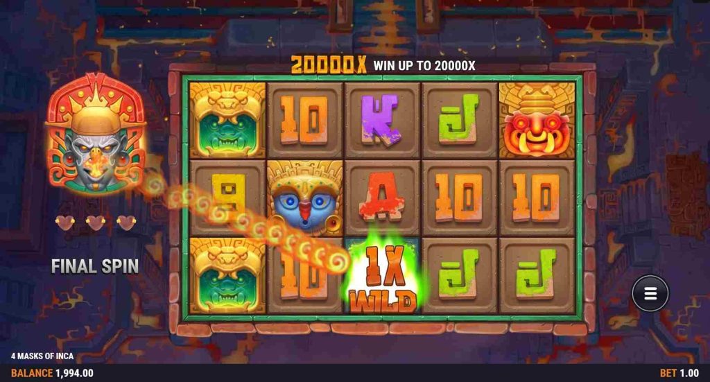 4 Masks of Inca Free Spins Feature