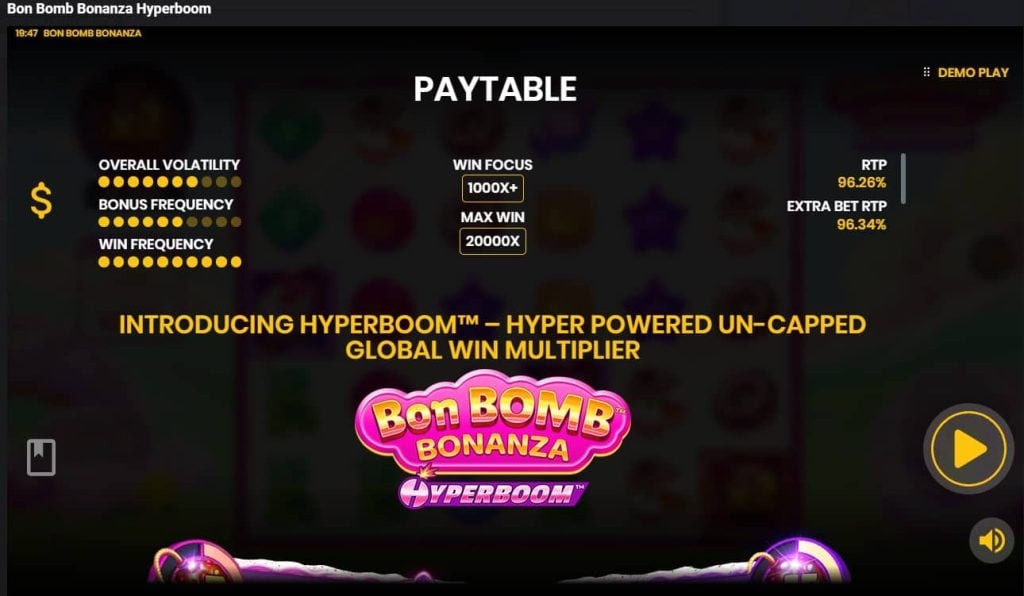 Bon Bomb Bonanza Hyperboom home screen