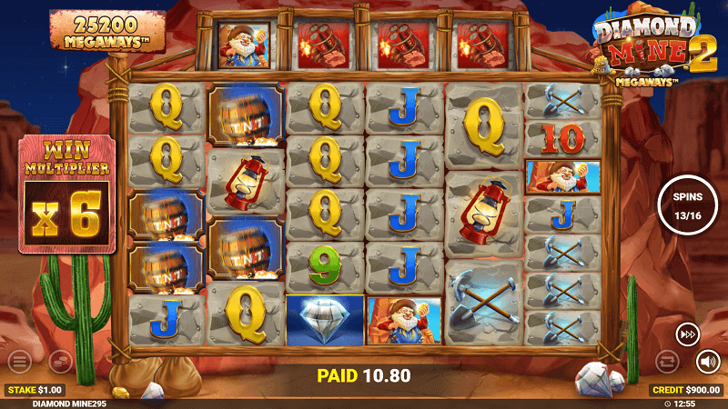 Diamond Mine 2 Megaways Free Spins Feature