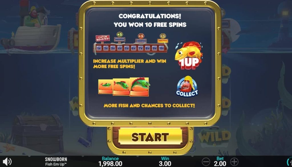 Fish 'Em Up Slot Free Spins Feature
