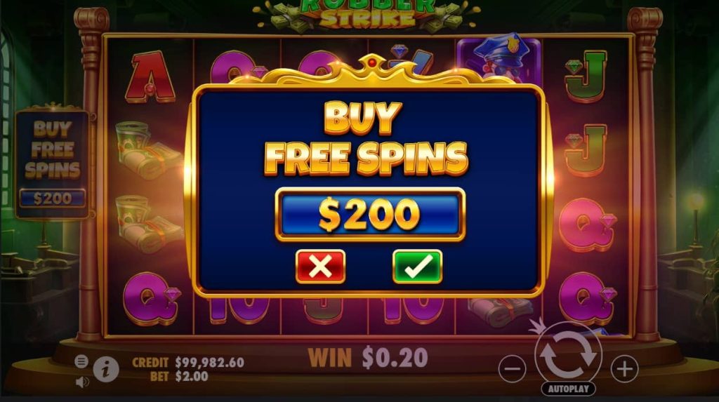 Robber Strike Slot free spins feature