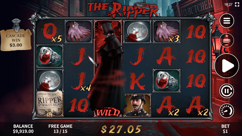 The Ripper Slot Wild and Cascading Wins