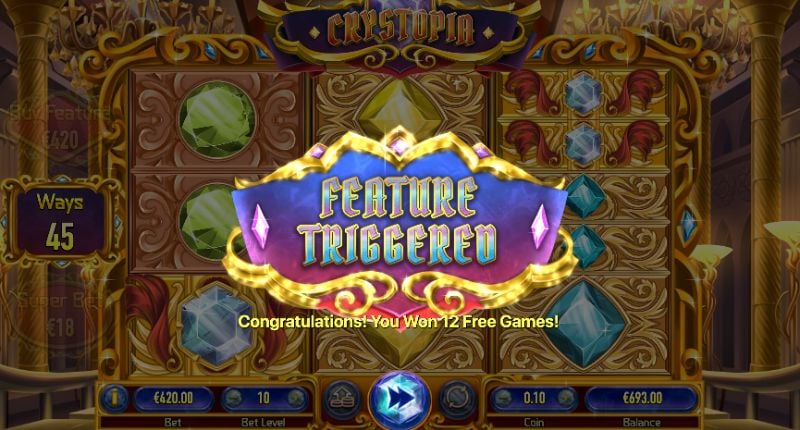 Crystopia Slot Free Spins Feature