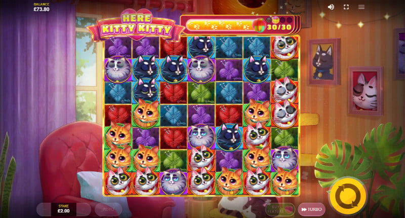 Here Kitty Kitty Slot Basic Grid Layout and Symbols