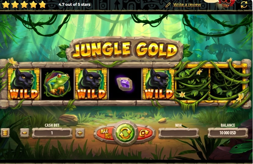 Jungle Gold Megaways Slot Basic Grid Layout