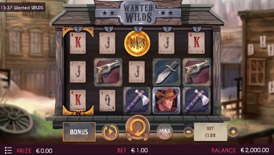 Wanted Wilds Slot Basic Grid Layout and Symbols