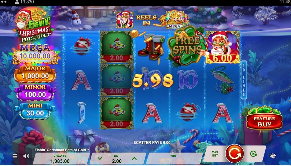 Fishin Christmas Pots of Gold Slot wild symbol