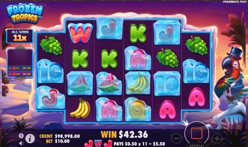 Frozen Tropics Slot  Free Spins