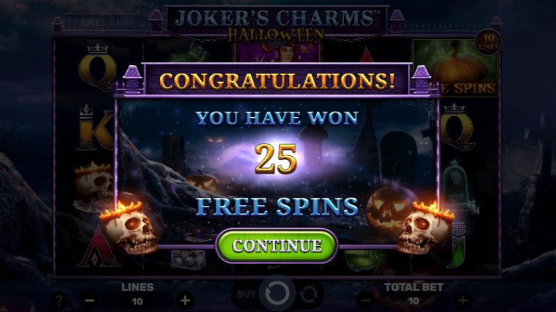 Joker's Charm Halloween Slot Free Spins