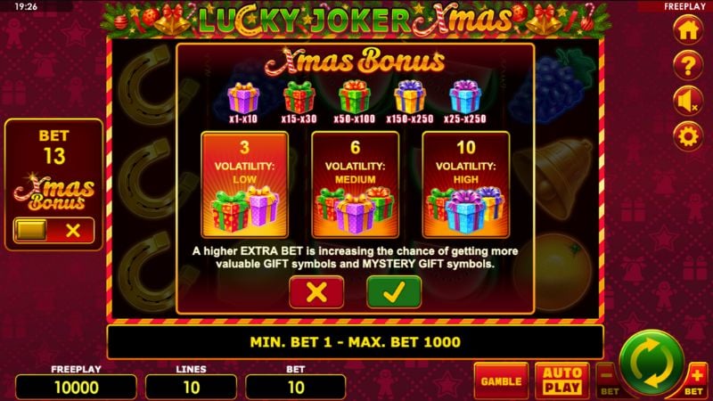 Lucky Joker Xmas Slot Bonus Game