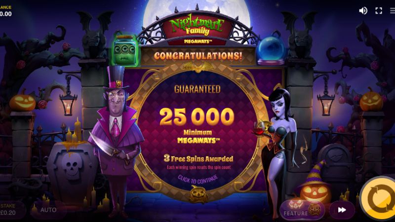 Nightmare Family Megaways Slot Free Spins