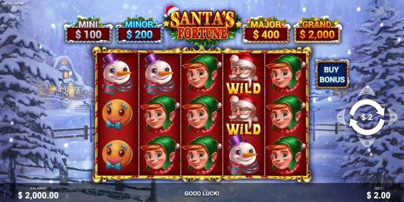 Santa's Fortune Slot Basic Grid and Symbols