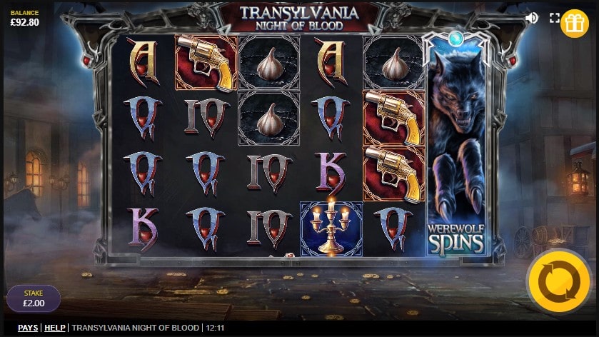 Transylvania Night of Blood Werewolf Spins Feature