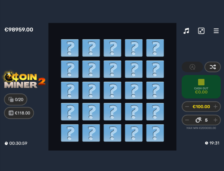 Coin Miner 2 Slot Grid Layout and Symbols