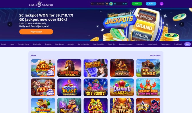 High 5 Casino Homepage