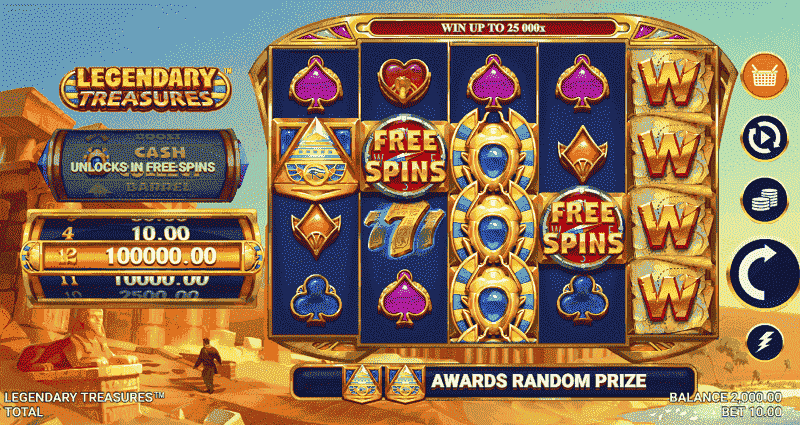 Legendary Treasures Slot Grid Layout and Symbols