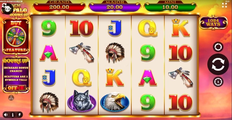 Buffalo Gold real money slot gameplay