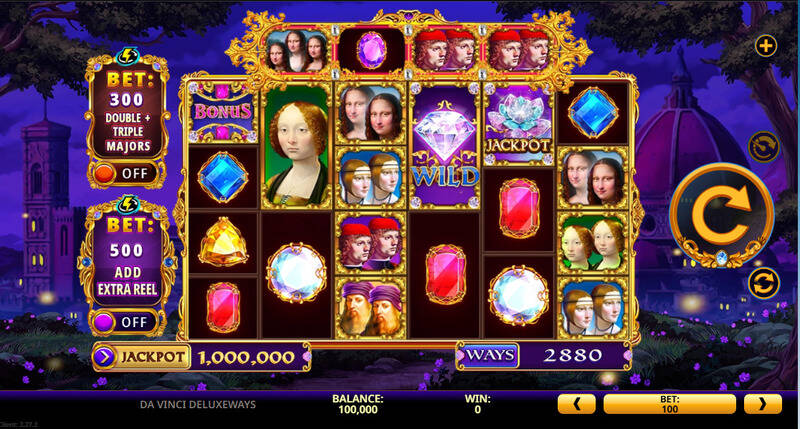 Da Vinci DeluxeWays Slot Grid Layout and Symbols