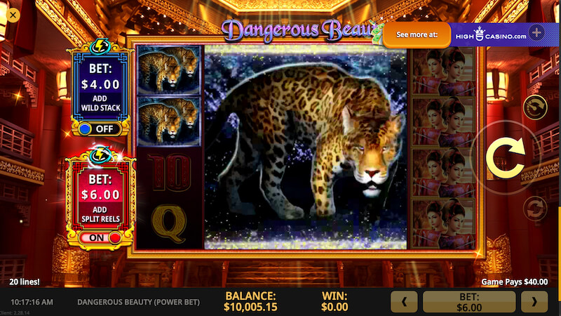 Dangerous Beauty (PowerBet) Split Reels Feature Image