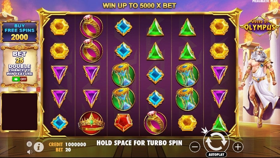 Gates of Olympus real money slot gameplay