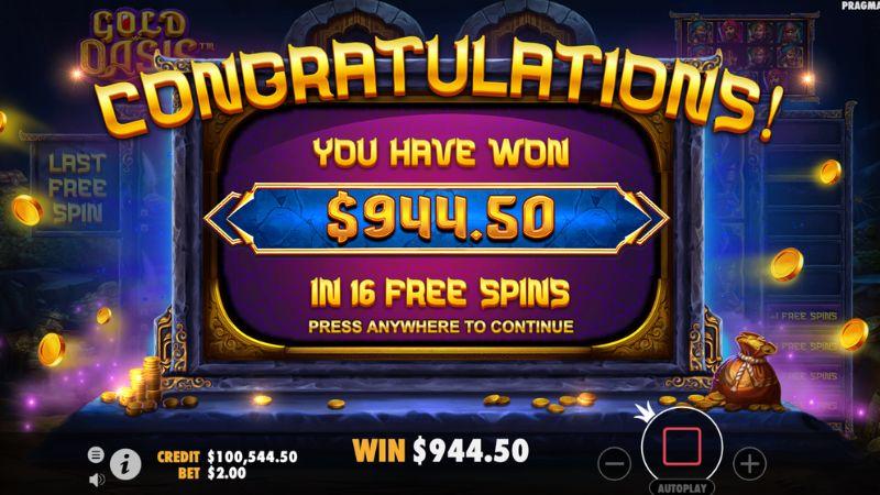Gold Oasis Slot Freespins