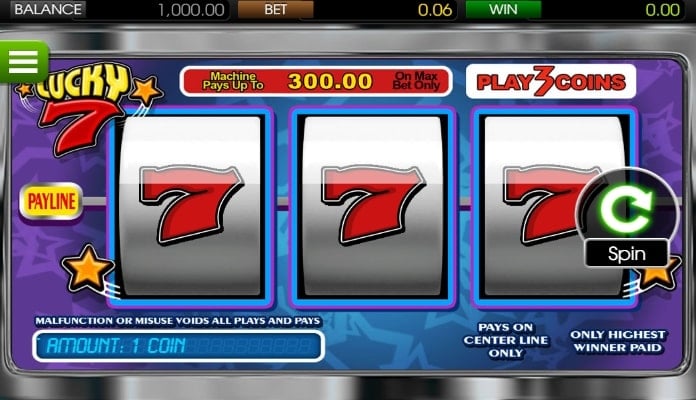 Lucky 7 real money slot gameplay