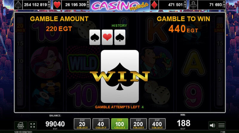 Casino Mania Gamble Feature