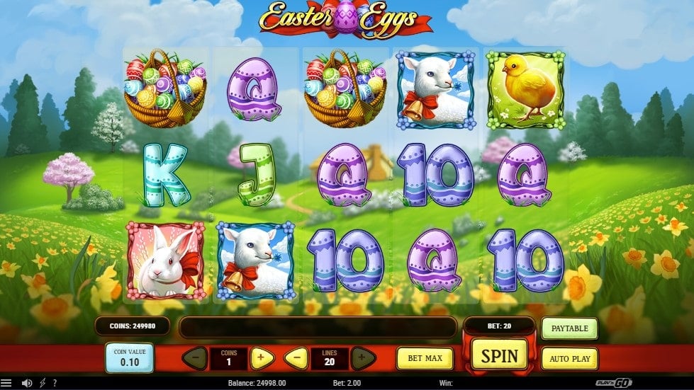 Easter Eggs Slot Reels and Symbols