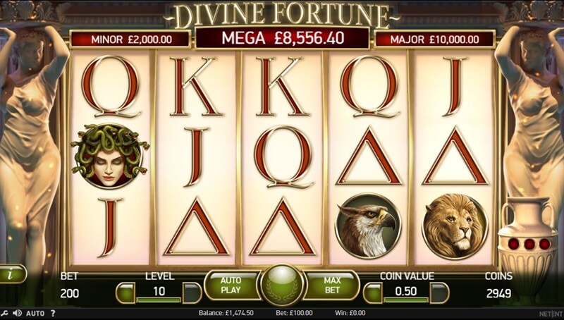 Divine Fortune Slot Grid Layout and Symbols