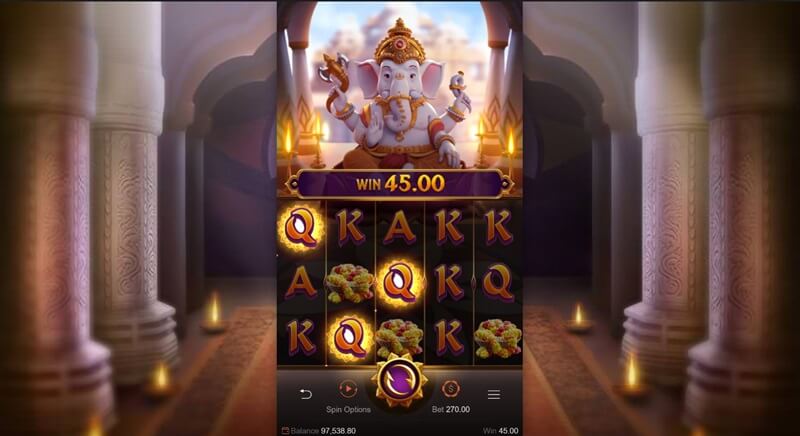 Ganesha Gold Slot Grid Layout and Symbols