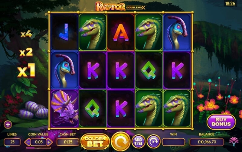 Raptor Doublemax Slot Grid Layout and Symbols